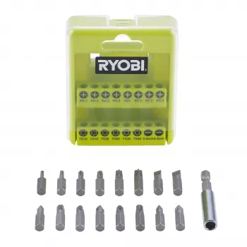 Ryobi RAK17SD 17-daļīgs skrūvgriežu uzgaļu komplekts