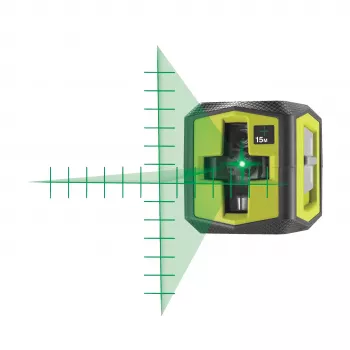 RYOBI Cross Laser, Green Beam, Range 15m
