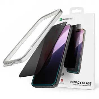 AMAZINGTHING Radix Privacy Glass Rūdīta Stikla Ekrāna Aizsargs iPhone 16 Pro