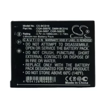 CAMERON SINO Battery CGA-S007 DMW-BCD10 for Panasonic / CS-BCD10