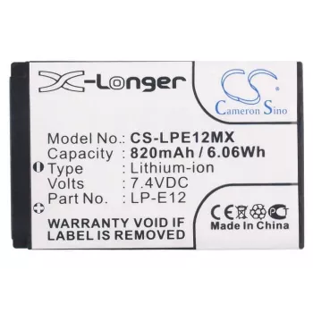 Cameron Sino Replacement Battery LP-E12 for Canon EOS M Series