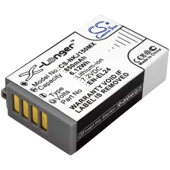 Cameron Sino CS-NKJ150MX Replacement Battery for Nikon EN-EL24 (850mAh, 7,2V, Li-ion)