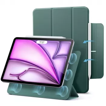 ESR Rebound Magnetic Case for iPad Pro 12,9 inch 4/5/6 (2020-2022) & iPad Air 13 inch 1/2 (2024-2025) - Forest Green
