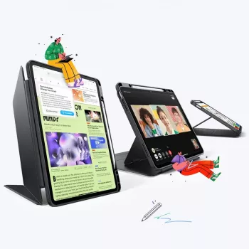 ESR Flip Hybrid Case iPad Air 13 inch 1/2/3 (2024-2026) Melns