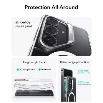 ESR Classic Hybrid Kickstand Magsafe Galaxy S26 Clear