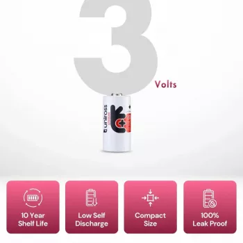 Uniross litija CR123A baterija 3V 1500mAh