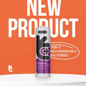 Uniross USB-C C/HR14 uzlādējamās litija-jonu baterijas 3000mAh, 2 iepakojumā