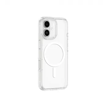 AMAZINGTHING Minimal Mag Case Silicone Case with Magnetic Ring for iPhone 16 - Caurspīdīgs