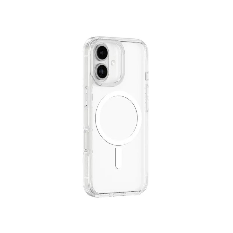 AMAZINGTHING Minimal Mag Case Silicone Case with Magnetic Ring for iPhone 16 - Caurspīdīgs