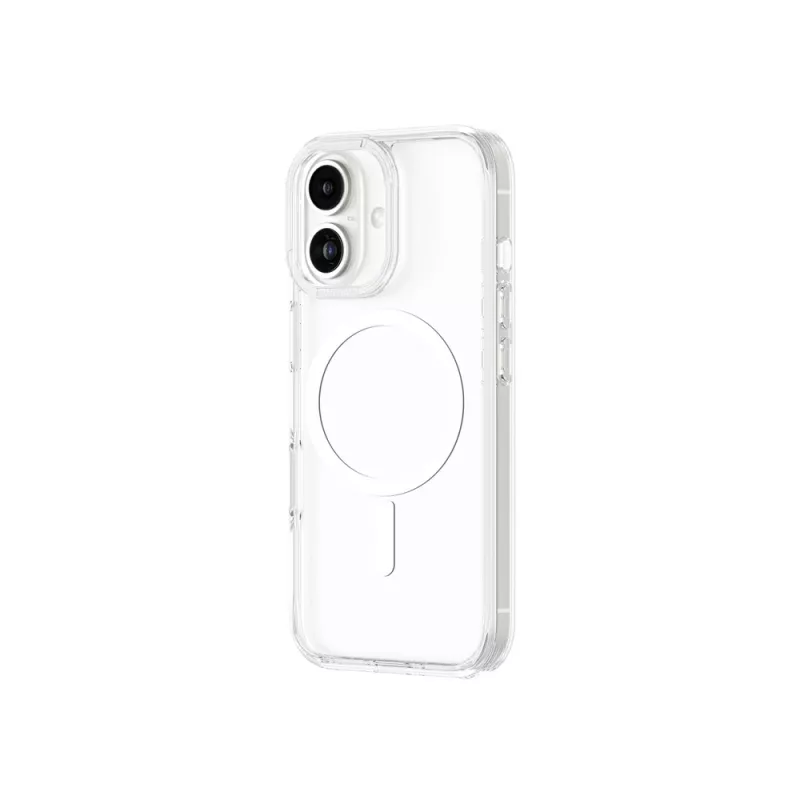 AMAZINGTHING Minimal Mag Case Silicone Case with Magnetic Ring for iPhone 16 - Caurspīdīgs