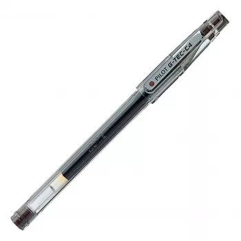 PILOT PEN G-Tec C4 0,4 mm Gēla pildspalva Caurspīdīgs korpuss Melna tinte