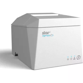 STAR MICRONICS TSP143IV UEWB termiskā čeku printeris, 203 dpi, 250 mm/s, USB-A, USB-C, Bluetooth, Ethernet, Wi-Fi, CloudPRNT, automātiskais griezējs, balts, iekšējais barošanas bloks