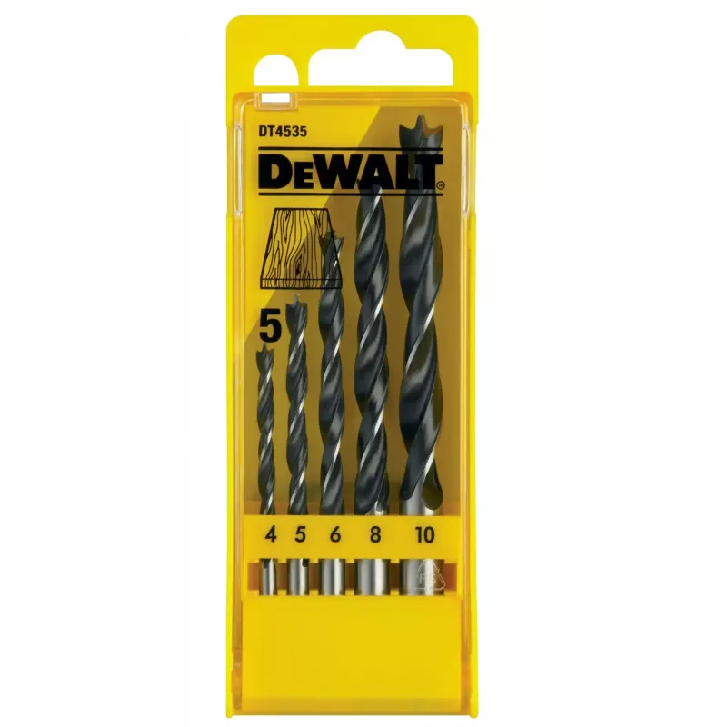 DEWALT DT4535 Brad Point Drill Bit Set 5 Pieces 4-10mm