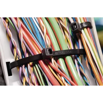HellermannTyton T50L Kabeļu saite - Poliamīds - Balta - 11 cm - V2 - EC 60092 sērija - IEC 62275:2006 - 39 cm