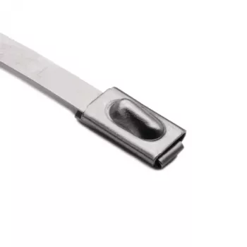 HellermannTyton 111-93088 Nerūsējošā tērauda kabeļu saite ar PA11 pārklājumu, 201 mm, 100 gab.