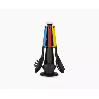 Joseph Joseph Elevate 6-Piece Multi-Coloured Utensil Set with Rotating Storage Stand