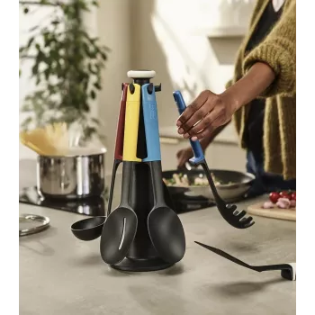 Joseph Joseph Elevate 6-Piece Multi-Coloured Utensil Set with Rotating Storage Stand