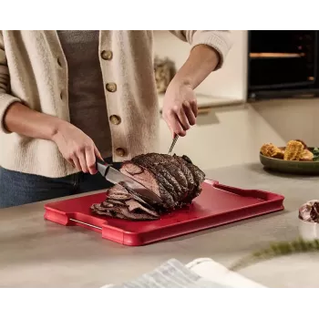 Joseph Joseph Cut&Carve Plus Divpusējs XL Griešanas dēlis sarkans
