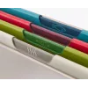 Joseph Joseph Folio Icon 4 daļu daudzkrāsu griešanas dēlīšu komplekts ar uzglabāšanas futrāli, grafīta/sudraba