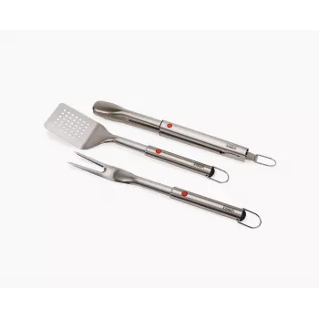 Joseph Joseph GrillOut 3-Piece Stainless Steel BBQ Turner, Tongs & Fork Set