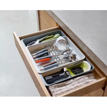 Joseph Joseph DrawerStore Expandable Cutlery Drawer Organizer Grey 8500017