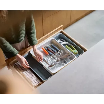 Joseph Joseph DrawerStore Expandable Cutlery Drawer Organizer Grey 8500017