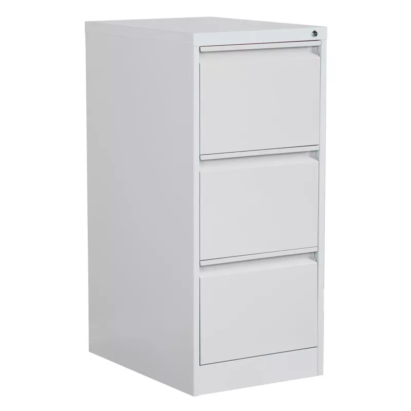 Phoenix Safe FC1003GGK 3-Drawer Vertical Filing Cabinet, Grey, 120-Minute Fire Protection