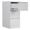 Phoenix Safe FC1003GGK 3-Drawer Vertical Filing Cabinet, Grey, 120-Minute Fire Protection