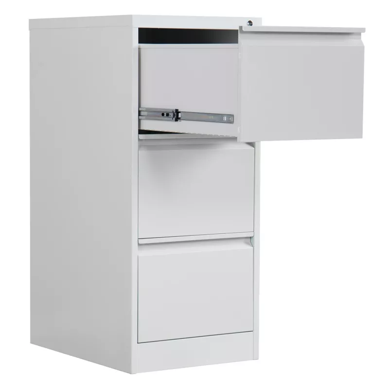 Phoenix Safe FC1003GGK 3-Drawer Vertical Filing Cabinet, Grey, 120-Minute Fire Protection