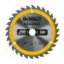 DEWALT TCT Ripzāģa Asmens 160x20mm 30Z +10° Slīpums 16mm Gredzens