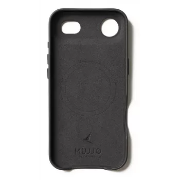 Mujjo ādas futrālis iPhone Air ar MagSafe, melns