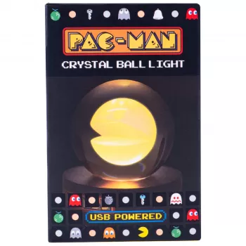 FIZZ CREATIONS Pac-Man Crystal Ball LED Light USB Retro Decor 8cm