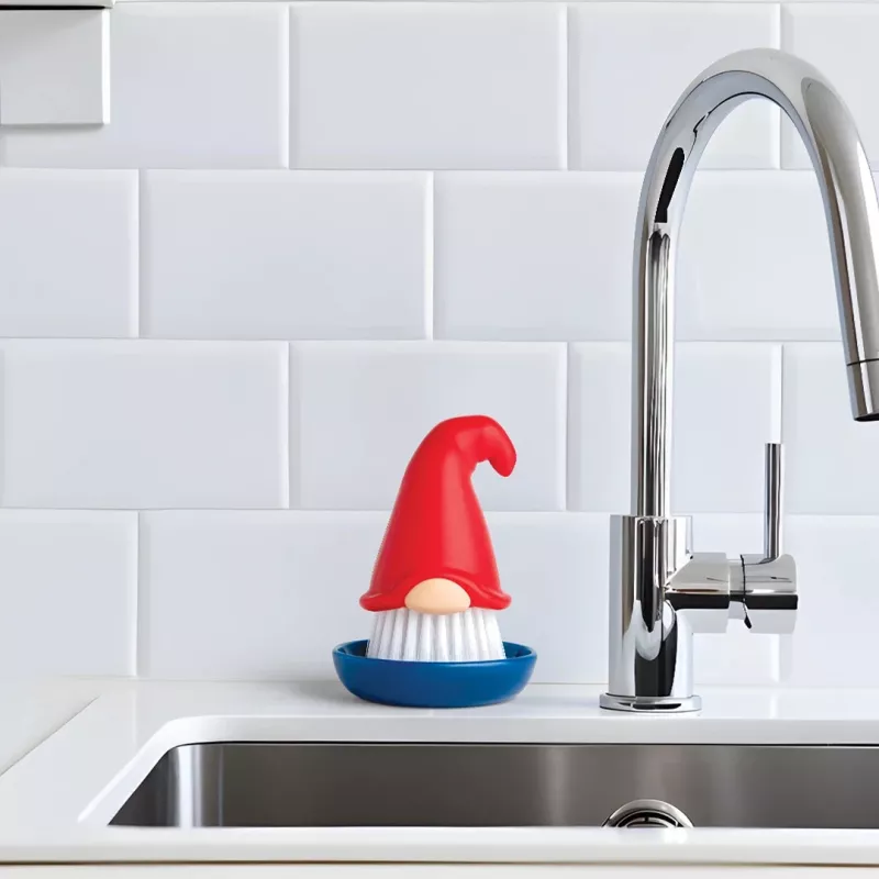OTOTO Beardy Dish Brush - oriģināls virtuves trauku mazgāšanas birstes ar iebūvētu pakarināšanas atveri
