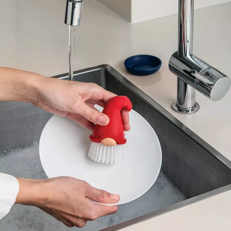 OTOTO Beardy Dish Brush - oriģināls virtuves trauku mazgāšanas birstes ar iebūvētu pakarināšanas atveri