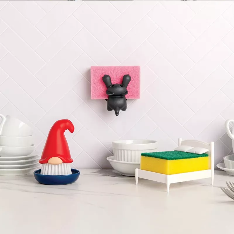 OTOTO Beardy Dish Brush - oriģināls virtuves trauku mazgāšanas birstes ar iebūvētu pakarināšanas atveri