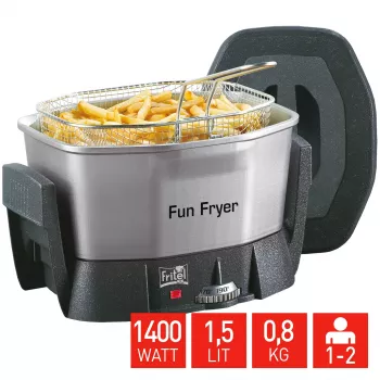 FRITEL Starter Deep Fryer 1.5L 1400W Black/Grey/Silver