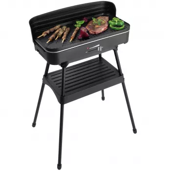 FRITEL Starter BBQ 2246 Elektriskais Bārbekjū ar Statīvu, 2200 W, Melns