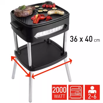 FRITEL Family BBQ 3256 Electric BBQ Grill Red/Black