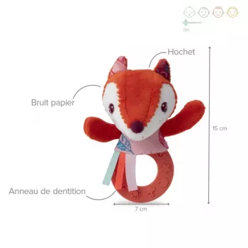 Lilliputiens Alice the Fox Multi-Activity Soft Toy 3m+ 83035