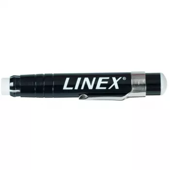 ELBA Linex Chalk Holder – Melns, 10 mm krīta diametram, atsperes pogas mehānisms, rievots satvēriens, uzpildāms, izturīga plastmasa