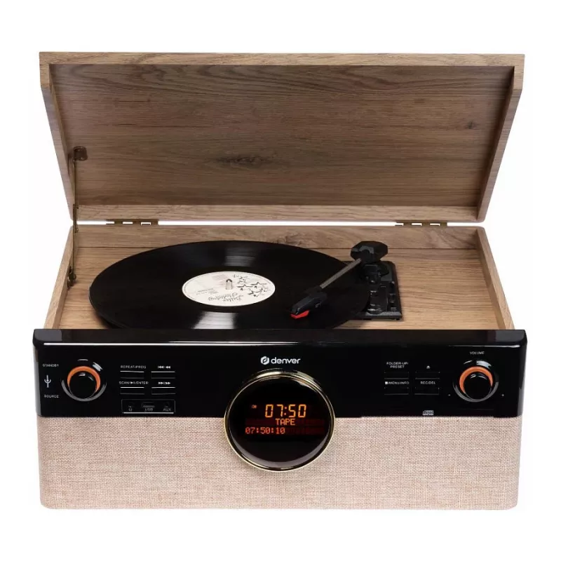 Denver MRD-180 Retro Music Center Wood DAB+/FM CD Cassette Bluetooth