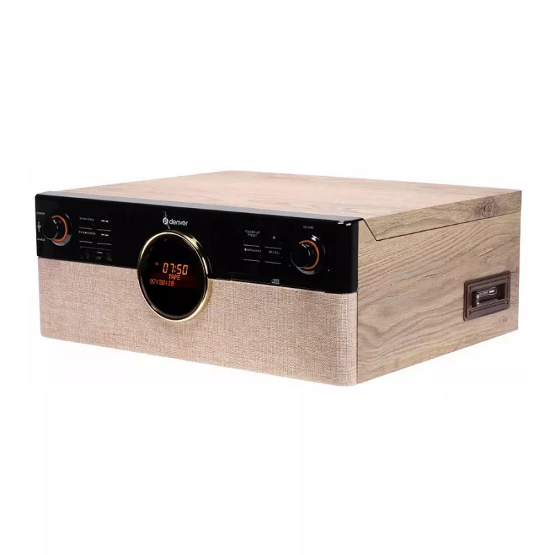 Denver MRD-180 Retro Music Center Wood DAB+/FM CD Cassette Bluetooth