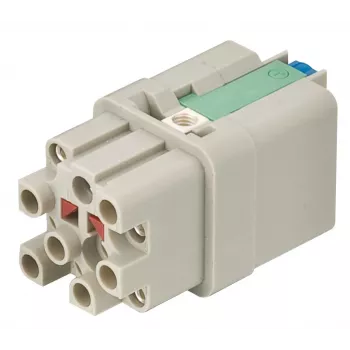 HARTING Han Q12-F-QL sieviešu ieliktnis, 12 kontakti, Quick-Lock pieslēgums, 1,5 mm²