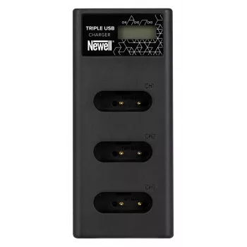 Newell CD-USB-C Triple-Channel Battery Charger for Sony NP-BX1 Batteries