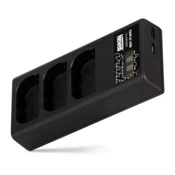 Newell CD-USB-C Triple-Channel Charger Canon LP-E6 baterijām