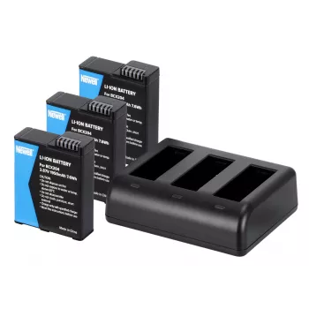 Newell Triple-Channel Charger SDC-USB-C un 3 BCX-204 baterijas DJI Osmo Action