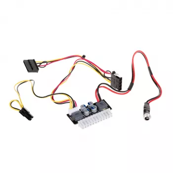 Akyga AK-CA-38 PICO PSU DC/ATX barošanas adapteris, 120 W, 12 V DC ieeja, 24 kontaktu ATX, P4, SATA, Molex
