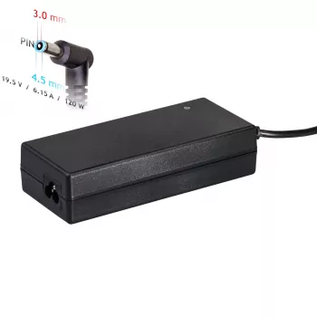 Akyga AK-ND-45 barošanas adapteris HP klēpjdatoriem, 120 W, 19,5 V / 6,15 A, 4,5 x 3,0 mm ar tapu