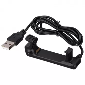 Akyga AK-SW-19 USB uzlādes kabelis ar klipsi Garmin Forerunner 220, 1 m, melns