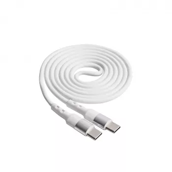 Akyga AK-USB-40 USB-C – USB-C kabelis, USB 2.0, 60 W, 1 m, balts